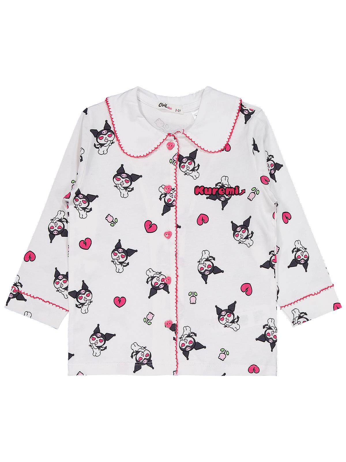 Kuromi 2-5 Yaş Pijama Takımı - Ekru