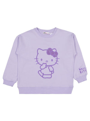 Hello Kitty 6-9 Yaş Sweatshirt - Lila