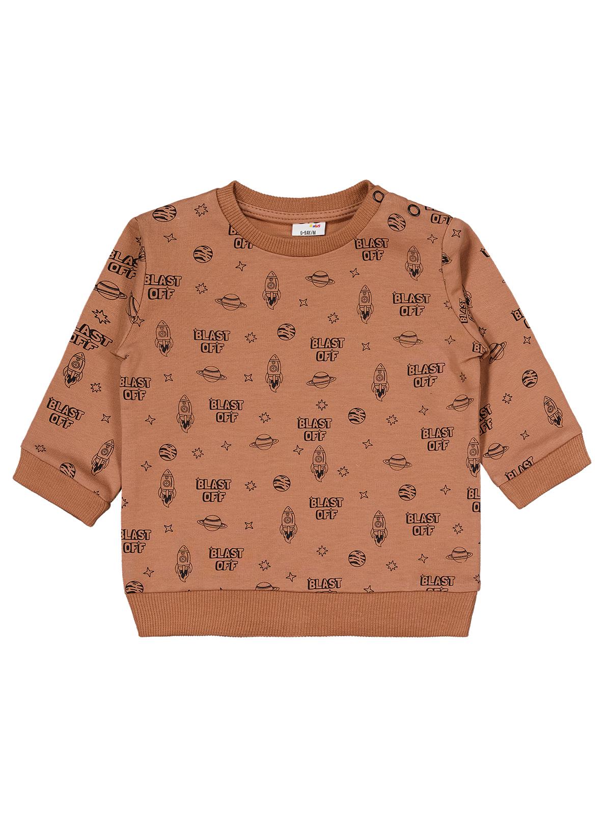 Civil Baby Astronot Baskılı 3'lü Set 6-18 Ay Sweatshirt