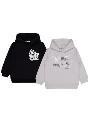 Civil Boys Rules Baskılı 2'li Set 6-9 Yaş Sweatshirt