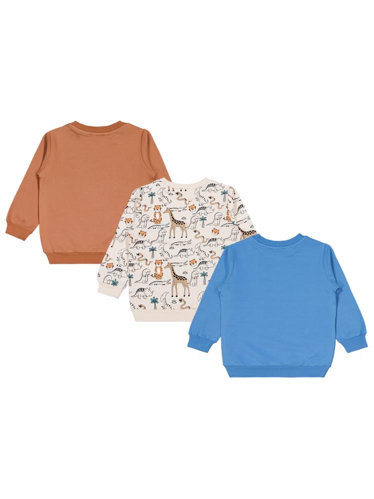 Civil Boys Safari Baskılı 3'lü Set 2-5 Yaş Sweatshirt