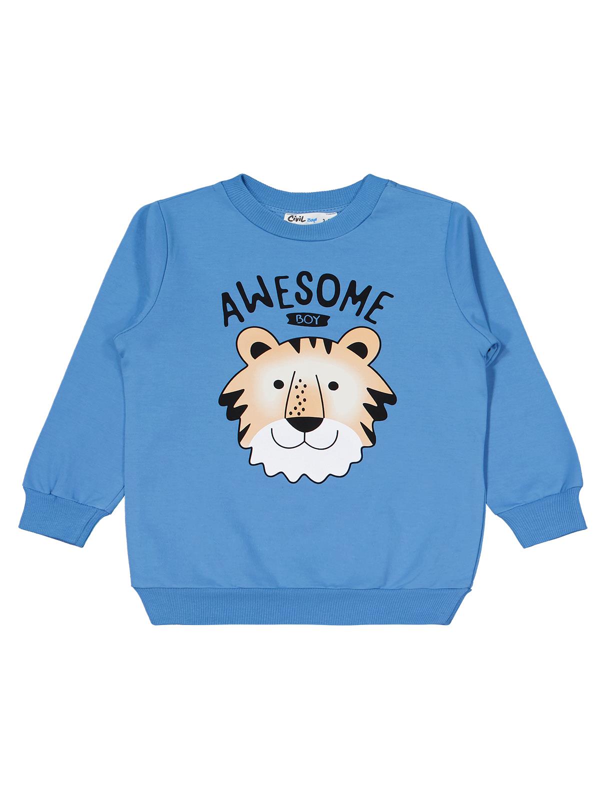 Civil Boys Safari Baskılı 3'lü Set 2-5 Yaş Sweatshirt - Standart