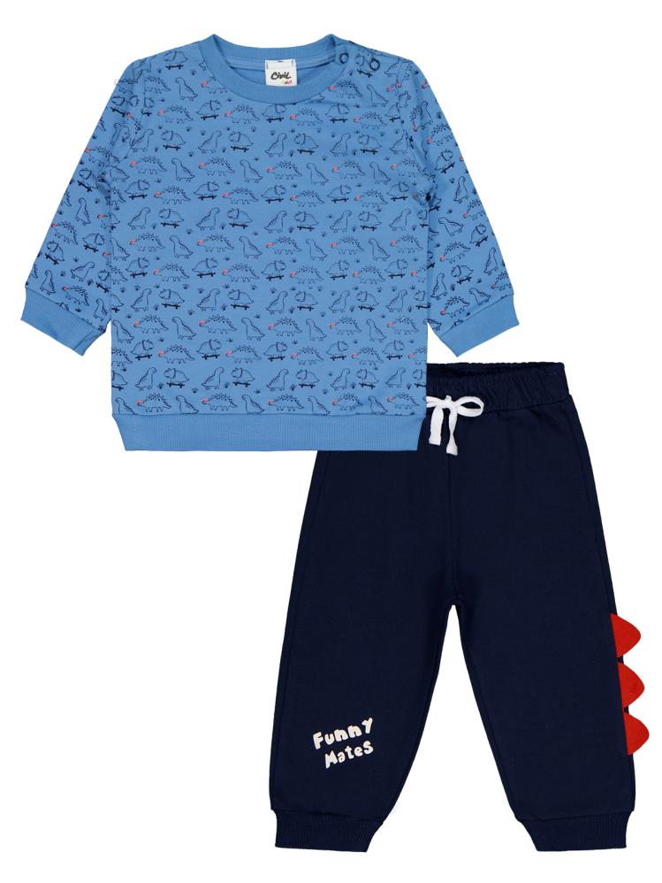 Civil Baby Dinazor Baskılı 2'li Set 6-18 Ay Takım