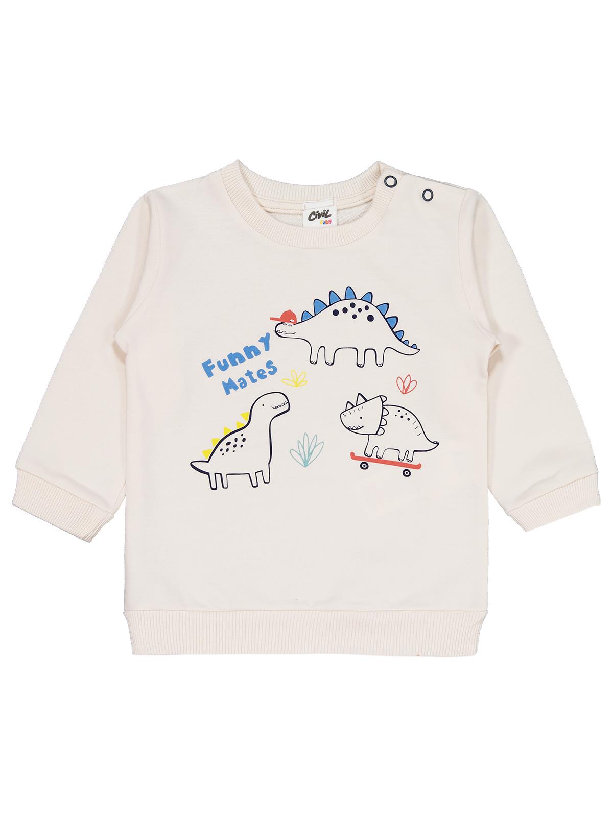 Civil Baby Dinazor Baskılı 2'li Set 6-18 Ay Takım