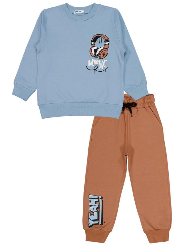 Civil Boys Music Baskılı 2'li Set  2-5 Yaş Takım
