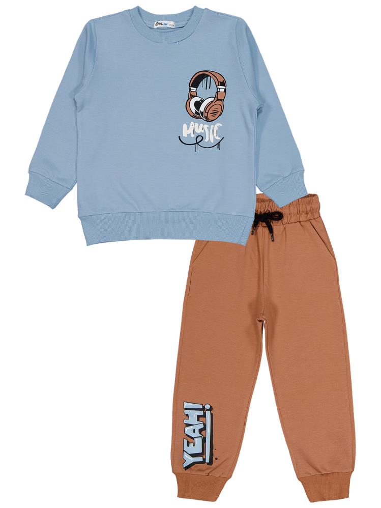 Civil Boys Music Baskılı 2'li Set  2-5 Yaş Takım