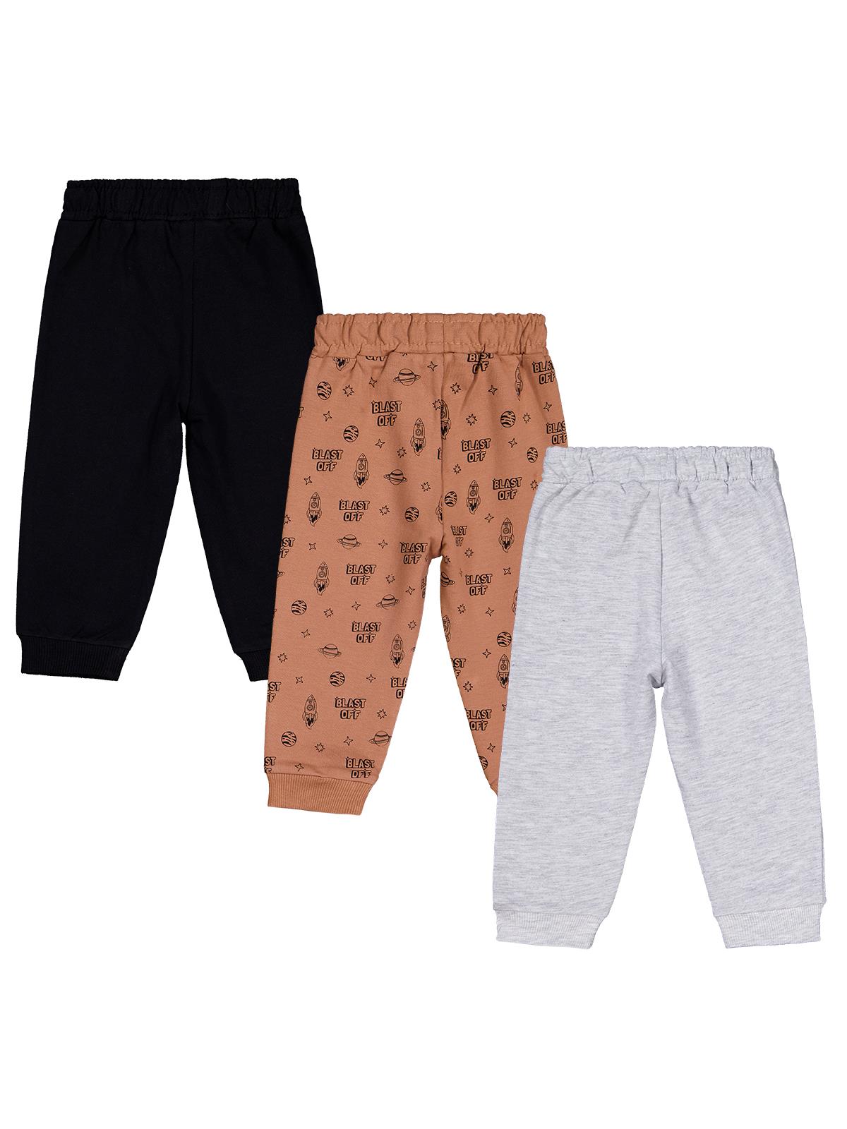 Civil Baby Astronot Baskılı 3'lü Set 6-18 Ay Tek Alt Bebe