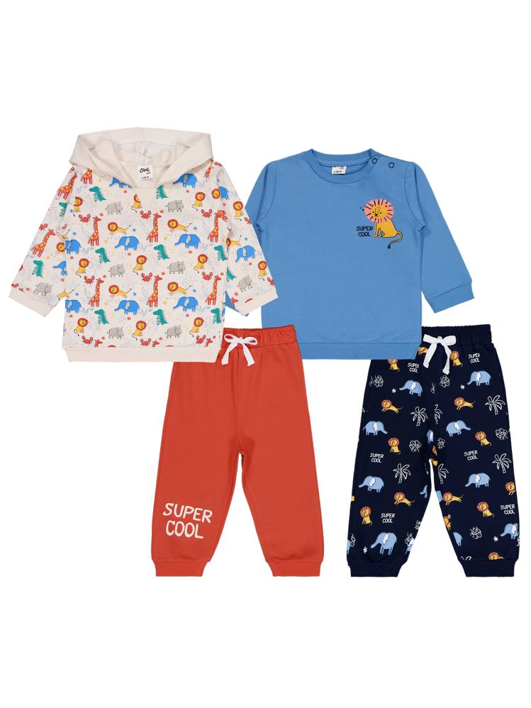 Civil Baby Safari Baskılı 2'li Set 6-18 Ay Takım