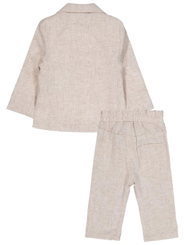 Civil Baby Takım Elbise Görünümlü 6-18 Ay Takım - Bej