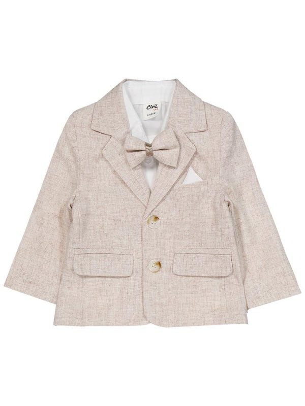 Civil Baby Takım Elbise Görünümlü 6-18 Ay Takım - Bej