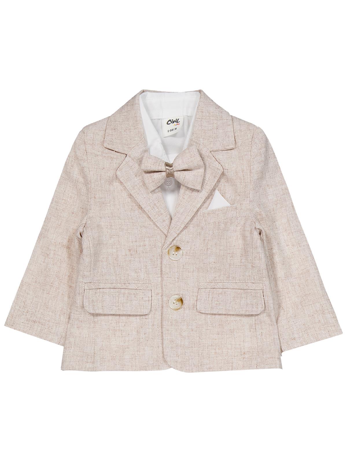 Civil Baby Takım Elbise Görünümlü 6-18 Ay Takım - Bej