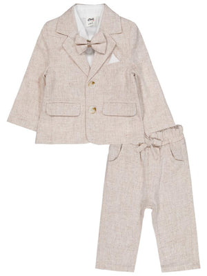 Civil Baby Takım Elbise Görünümlü 6-18 Ay Takım - Bej