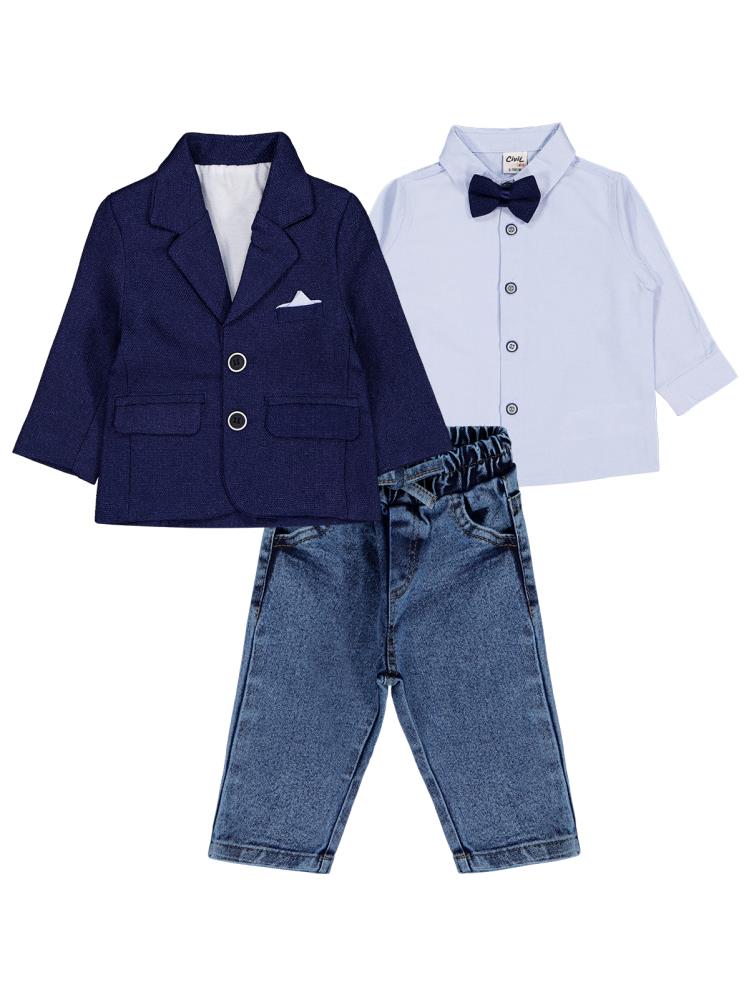 Civil Baby Blazer Ceketli 6-18 Ay Takım - Lacivert