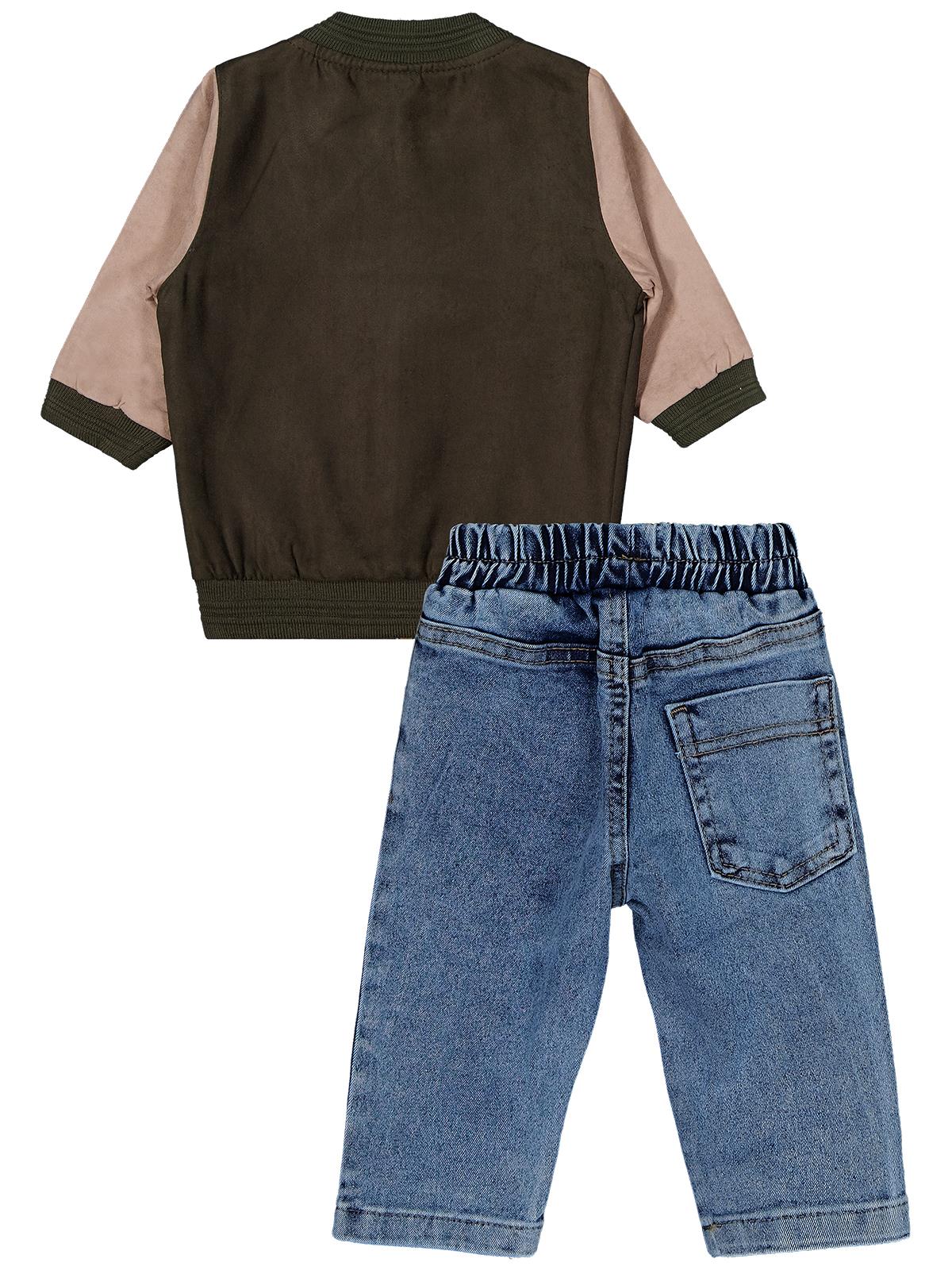 Civil Baby Süet Ceketli 6-18 Ay Takım - Haki