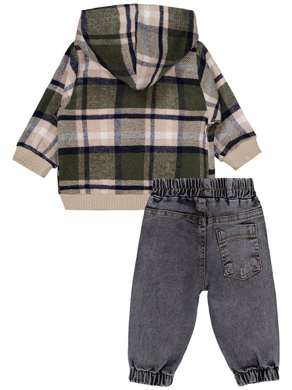 Civil Baby Kapüşonlu  6-18 Ay Takım - Haki