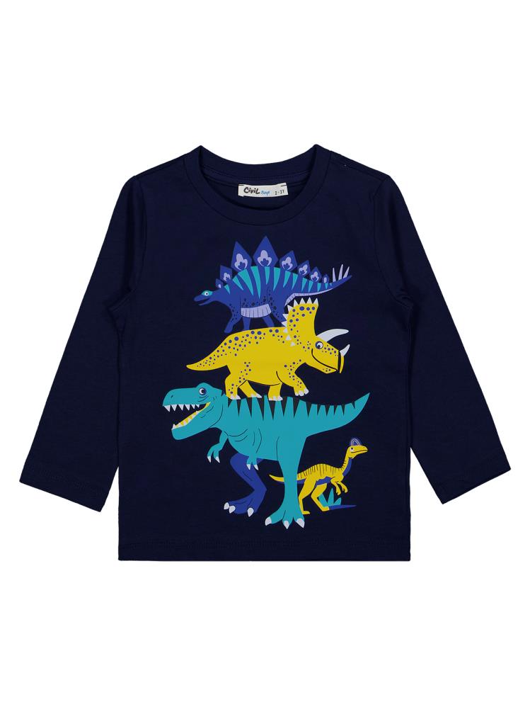 Civil Boys Cool Dino Baskılı 3'lü Set 2-4 Yaş Sweatshirt