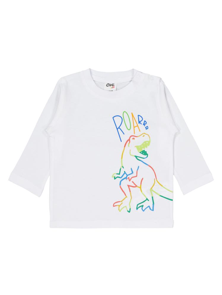 Civil Baby Dıno Baskılı 3'lü Set 6-18 Ay Sweatshirt