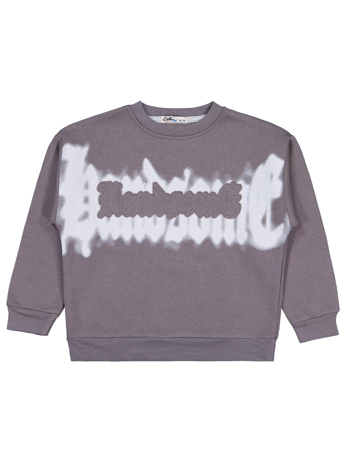 Civil Boys Banosome Baskılı 10-13 Yaş Sweatshirt - Gri