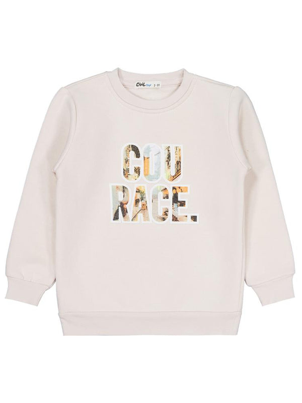 Civil Boys Cou Race Baskılı 2-5 Yaş Sweatshirt - Gri