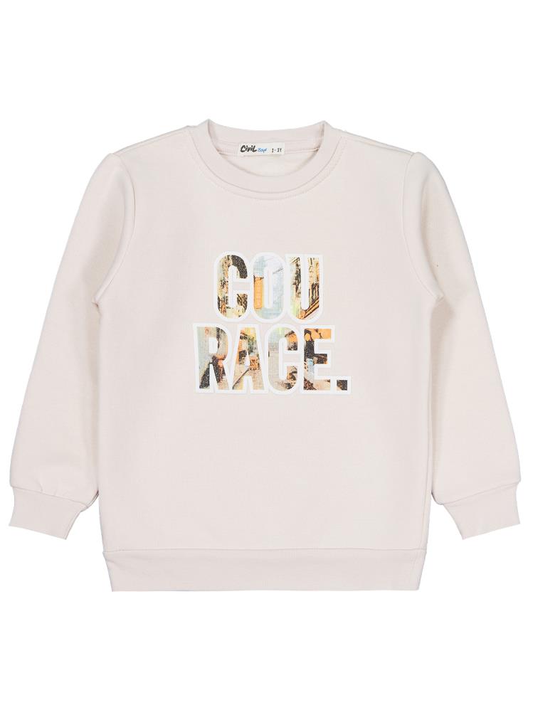 Civil Boys Cou Race Baskılı 2-5 Yaş Sweatshirt - Gri