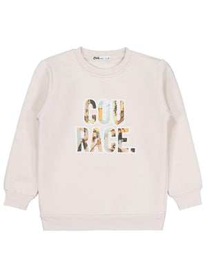 Civil Boys Cou Race Baskılı 2-5 Yaş Sweatshirt - Gri