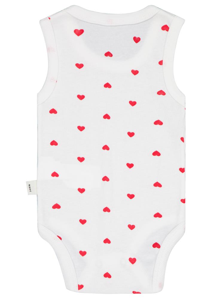 Civil Baby Kalp Baskılı 1-36 Ay Çıtçıtlı Badi - Ekru