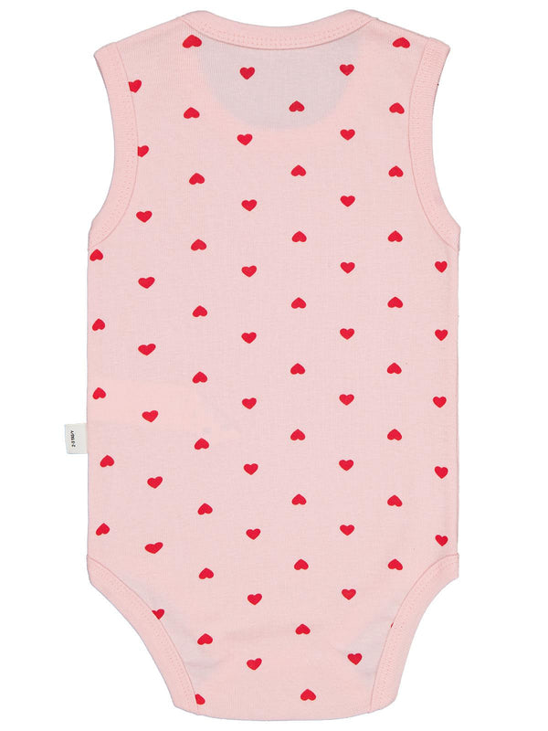 Civil Baby Kalp Baskılı 1-36 Ay Çıtçıtlı Badi - Pembe