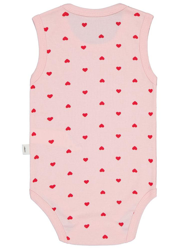 Civil Baby Kalp Baskılı 1-36 Ay Çıtçıtlı Badi - Pembe