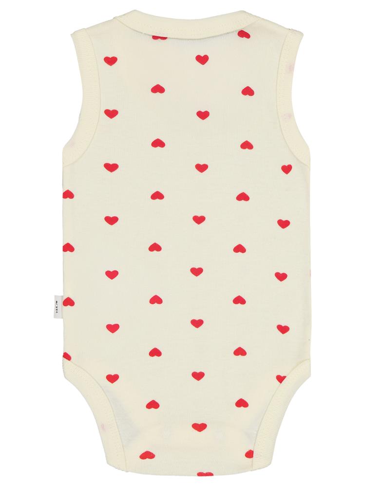 Civil Baby Kalp Baskılı 1-36 Ay Çıtçıtlı Badi - Sarı