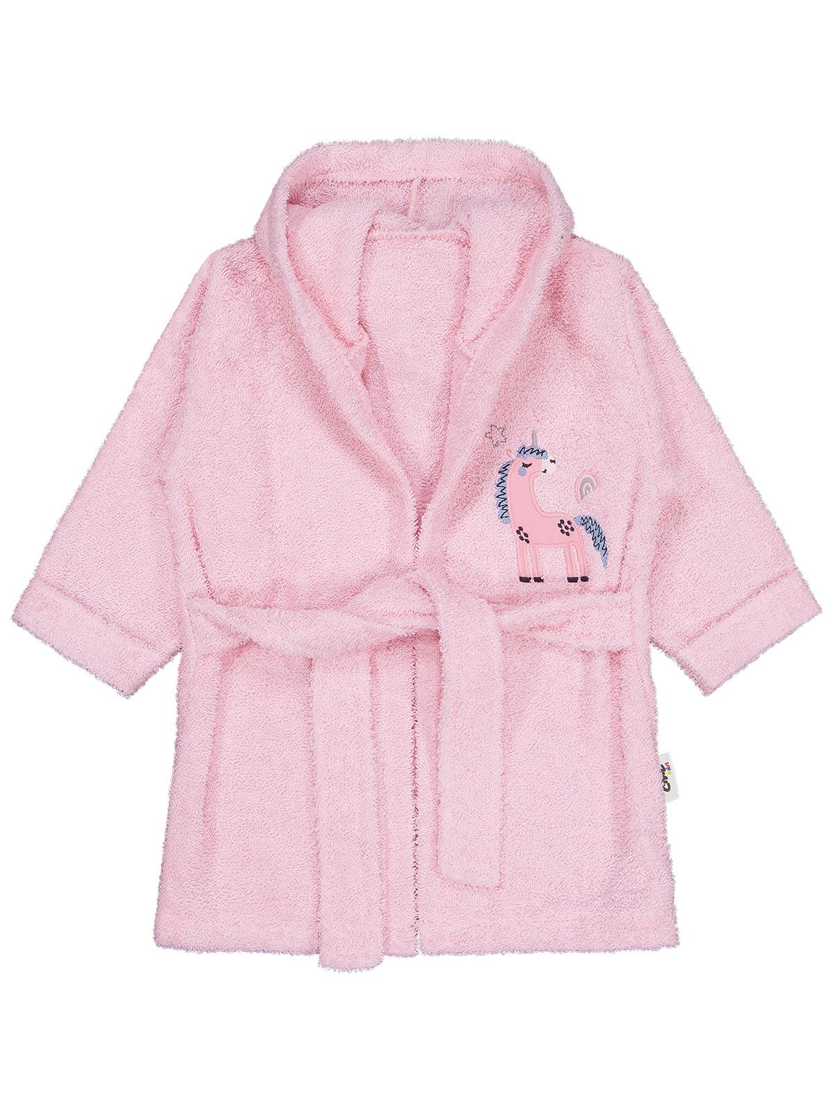 Civil Baby Unicorn Nakışlı 0-24 Ay Bornoz - Pembe