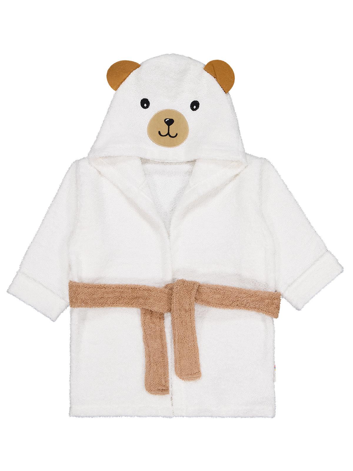 Civil Baby Ayıcık Nakışlı 0-24 Ay Bornoz - Ekru