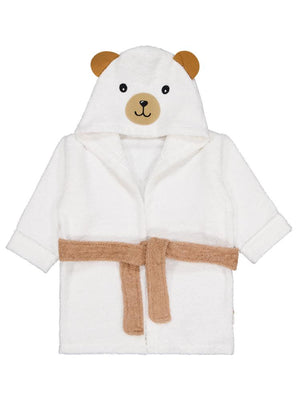 Civil Baby Ayıcık Nakışlı 0-24 Ay Bornoz - Ekru