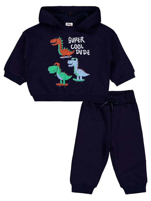 Civil Baby Dinozor Baskılı 6-18 Ay Takım - Lacivert