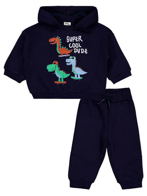 Civil Baby Dinozor Baskılı 6-18 Ay Takım - Lacivert