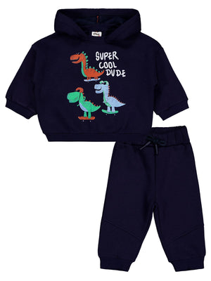 Civil Baby Dinozor Baskılı 6-18 Ay Takım - Lacivert