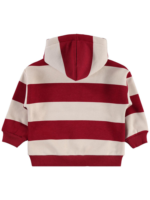 Civil Baby Çizgili 6-18 Ay Hırka - Kırmızı