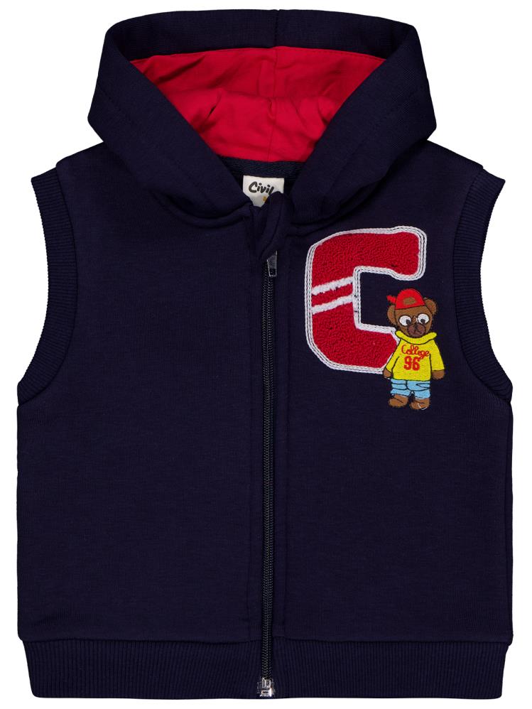 Civil Baby C Nakışlı 6-18 Ay Yelek - Lacivert