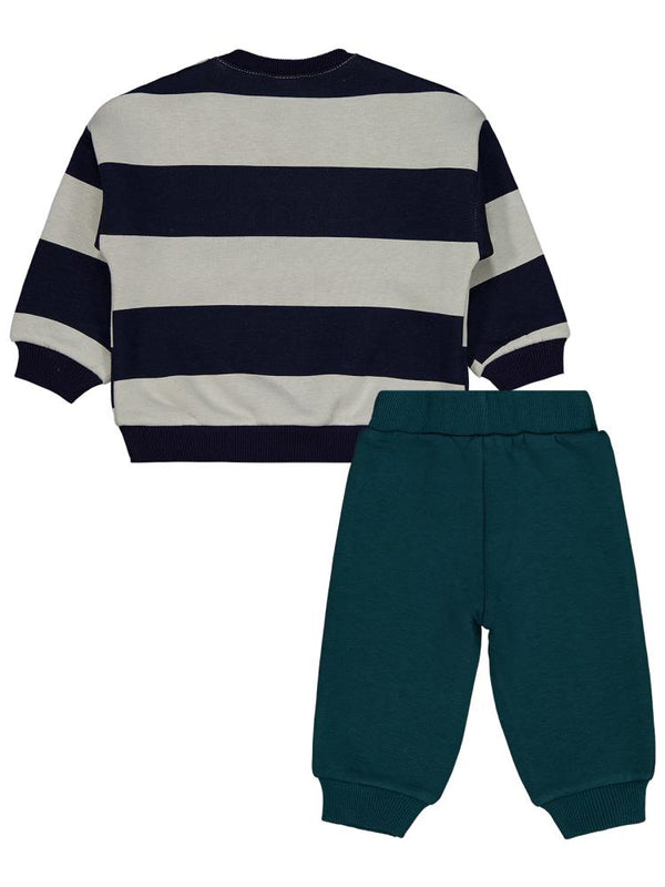 Civil Baby Çizgili 6-18 Ay Takım - Lacivert