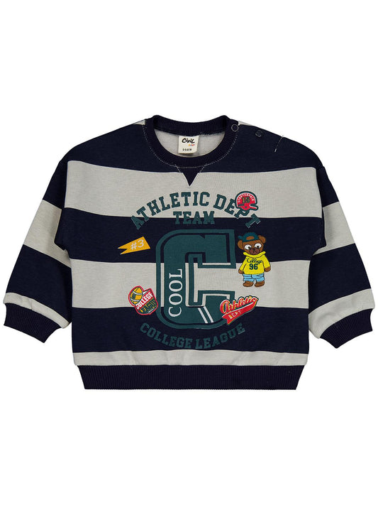 Civil Baby Çizgili 6-18 Ay Takım - Lacivert