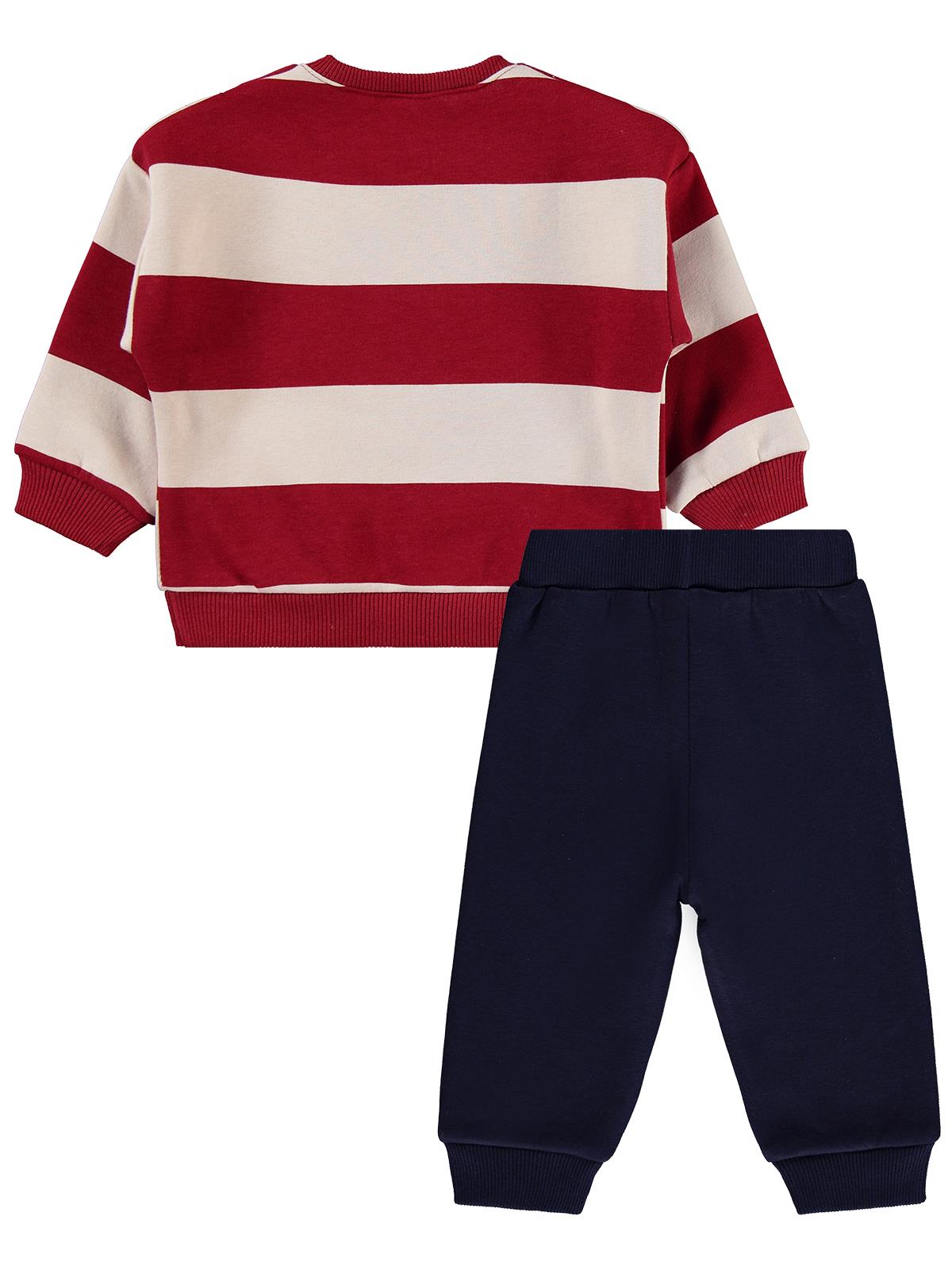 Civil Baby Çizgili 6-18 Ay Takım - Kırmızı