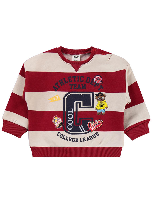 Civil Baby Çizgili 6-18 Ay Takım - Kırmızı