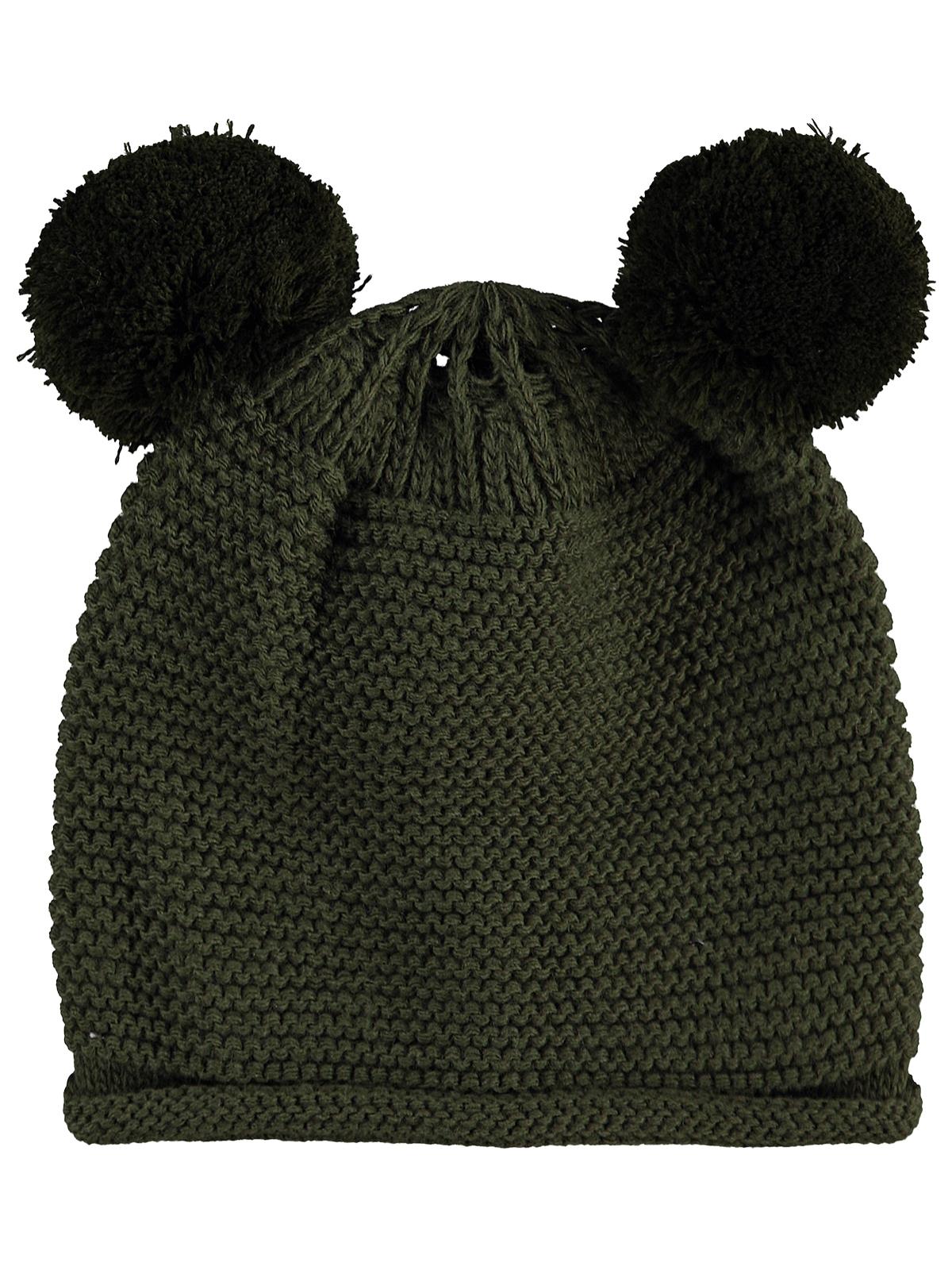 Civil Baby Çift Ponponlu Bebek Erkek Basic Bere - Yeşil