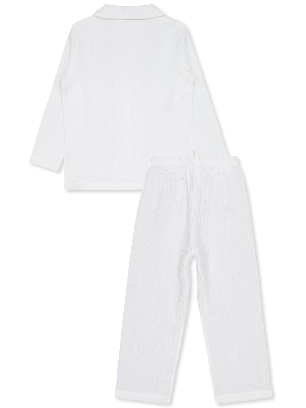 Civil Girls Düz 6-9 Yaş Pijama Takımı - Ekru