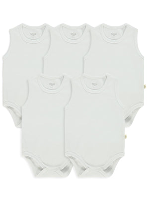 Civil Baby Organik 5 li Sıfır Kol 3-9 Ay Çıtçıtlı Badi - Ekru