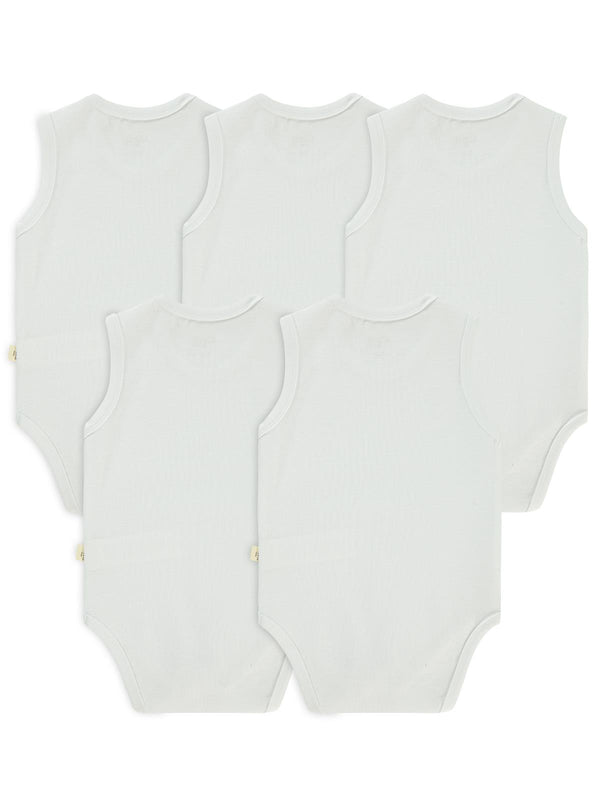 Civil Baby Organik 5 li Sıfır Kol 3-9 Ay Çıtçıtlı Badi - Ekru