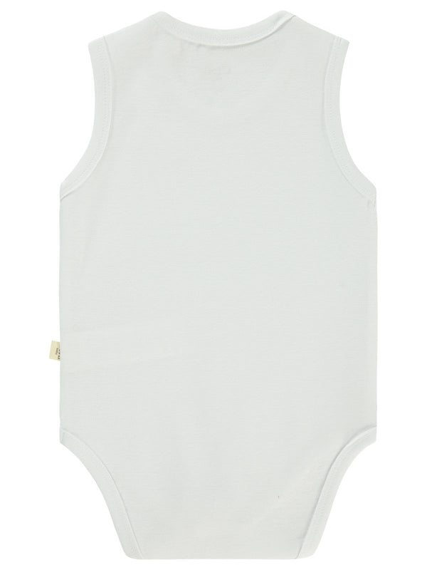 Civil Baby Organik 5 li Sıfır Kol 3-9 Ay Çıtçıtlı Badi - Ekru