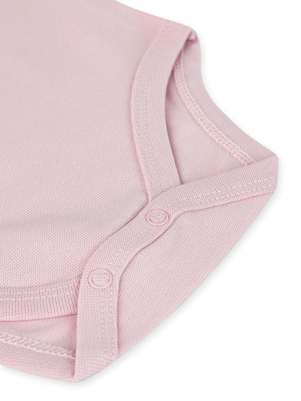 Civil Baby Organik 5 li Sıfır Kol 1-3 yaş Çıtçıtlı Badi - Pembe