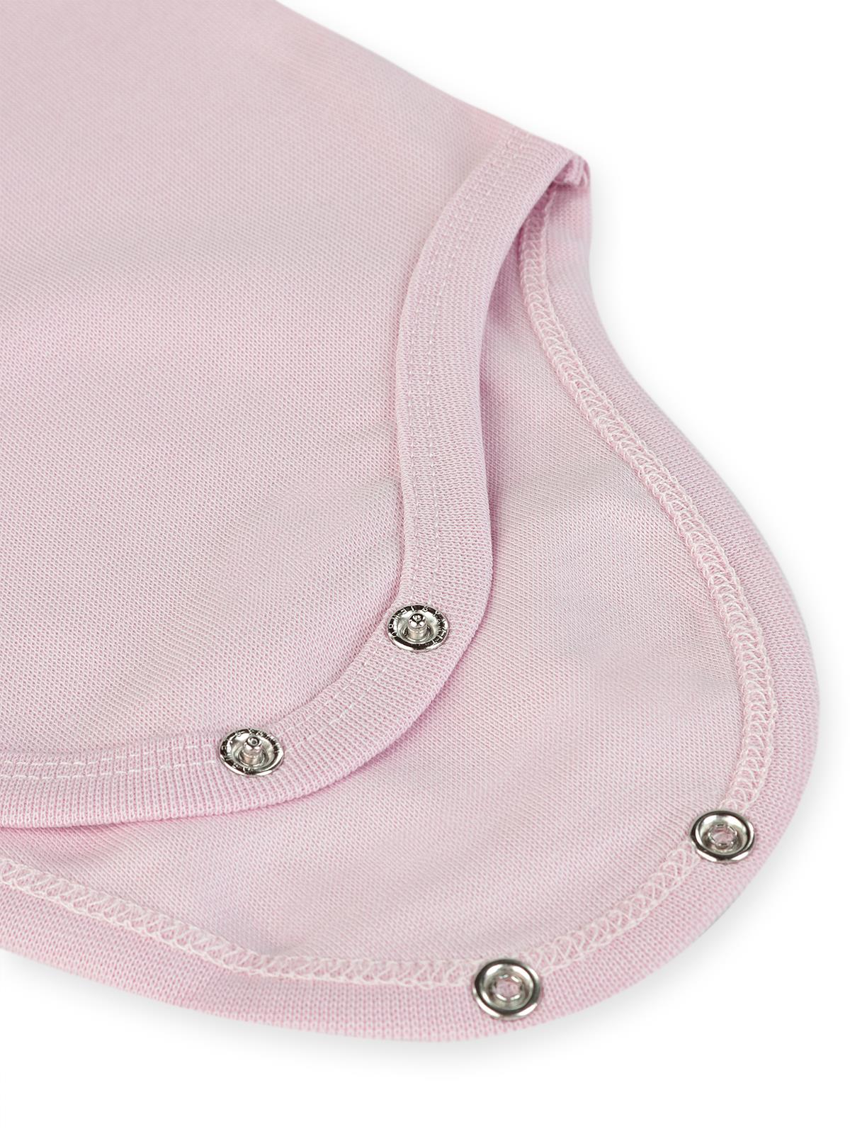 Civil Baby Organik 5 li Sıfır Kol 3-9 Ay Çıtçıtlı Badi - Pembe