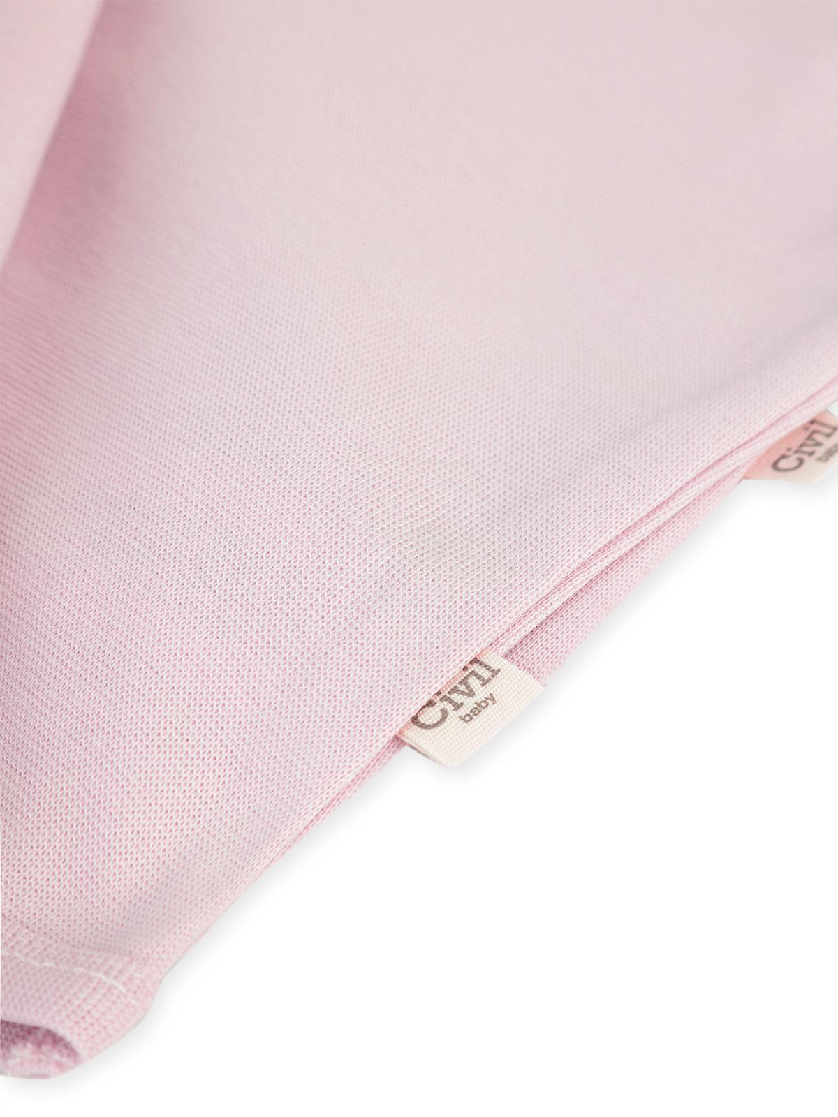 Civil Baby 5 li Organik Sıfır Kol 0-36 Ay Çıtçıtlı Badi - Pembe