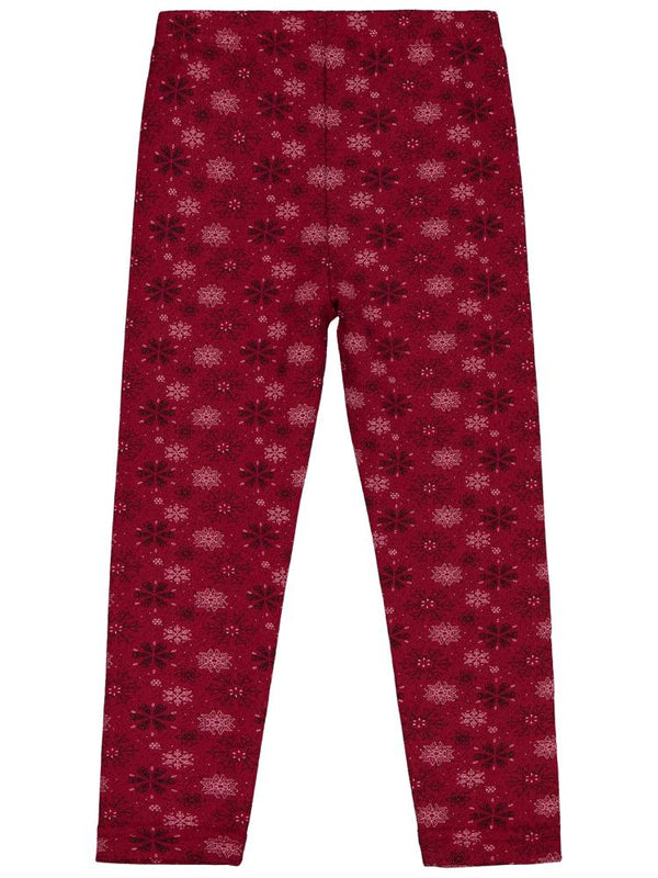 Civil Girls Kar Tanesİ Desen 10-13 Yaş Tayt - Bordo